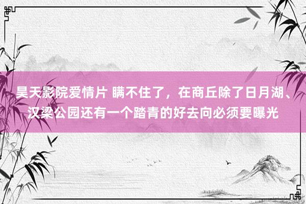 昊天影院爱情片 瞒不住了，在商丘除了日月湖、汉梁公园还有一个踏青的好去向必须要曝光